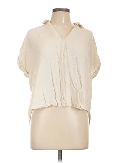 Pre-owned Cato Short Sleeve Blouse In White