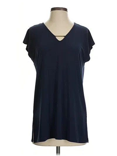 Pre-owned Cato Short Sleeve Top Blue V-neck Tops