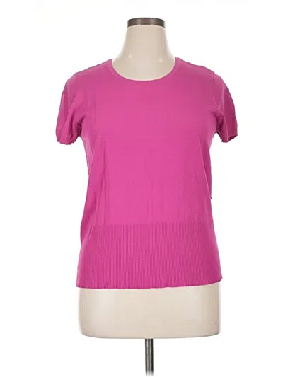 Pre-owned Cato Short Sleeve Top Pink Crew Neck Tops
