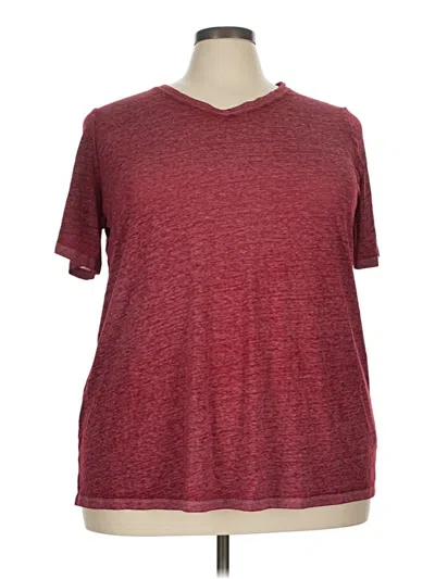 Pre-owned Cato Short Sleeve T-shirt In Burgundy