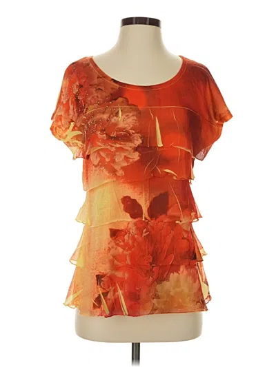 Pre-owned Cato Short Sleeve T-shirt In Orange