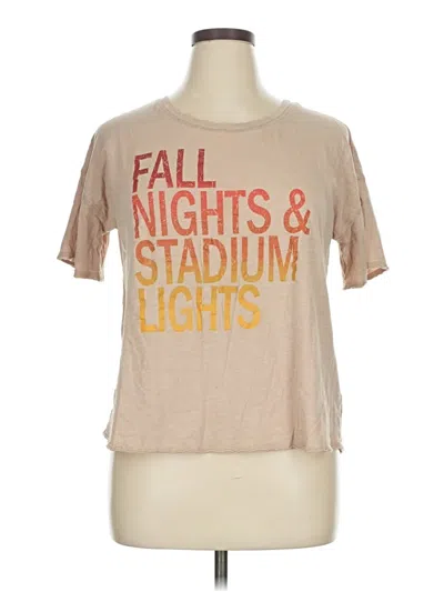 Pre-owned Cato Short Sleeve T-shirt In Tan
