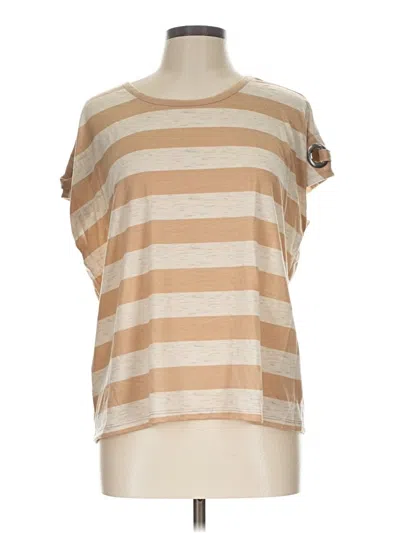 Pre-owned Cato Short Sleeve T-shirt In Tan
