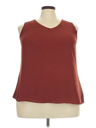 Pre-owned Cato Sleeveless Blouse In Burgundy