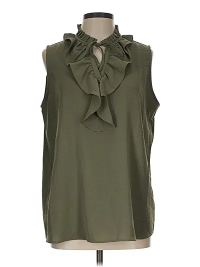 Pre-owned Cato Sleeveless Blouse In Green