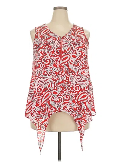 Pre-owned Cato Sleeveless Blouse In Red
