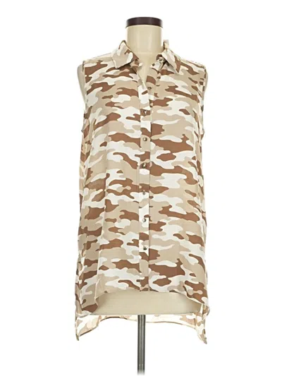 Pre-owned Cato Sleeveless Blouse In Tan
