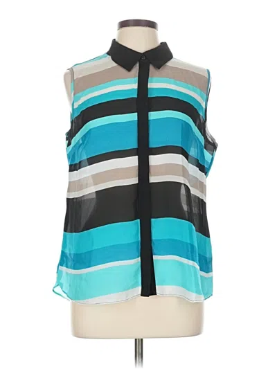 Pre-owned Cato Sleeveless Blouse In Teal