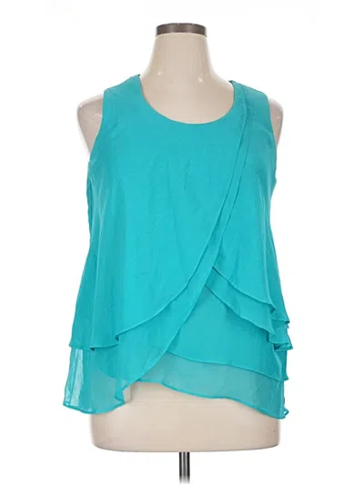 Pre-owned Cato Sleeveless Blouse In Teal