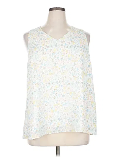 Pre-owned Cato Sleeveless Blouse In White