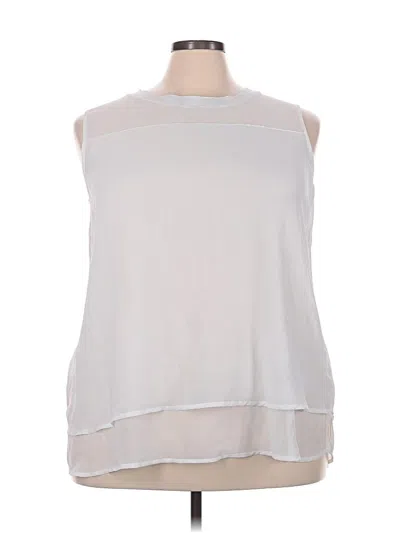 Pre-owned Cato Sleeveless Blouse In White