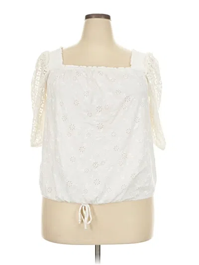 Pre-owned Cato Sleeveless Blouse In White