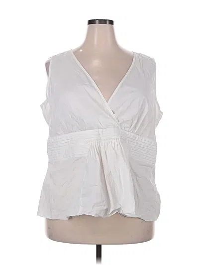 Pre-owned Cato Sleeveless Blouse In White