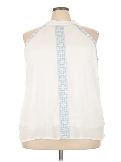 Pre-owned Cato Sleeveless Blouse In White