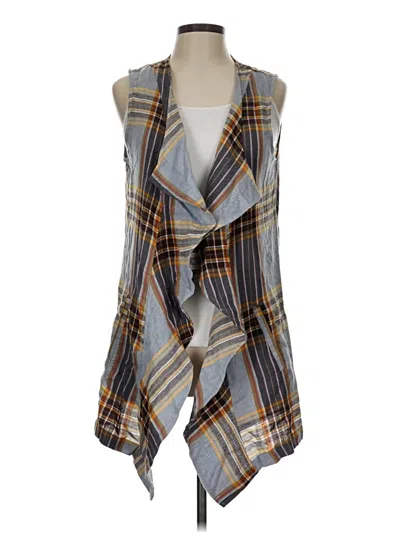 Pre-owned Cato Sleeveless Button Down Shirt In Gray