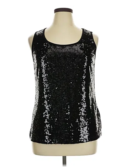 Pre-owned Cato Sleeveless Top Black Scoop Neck Tops