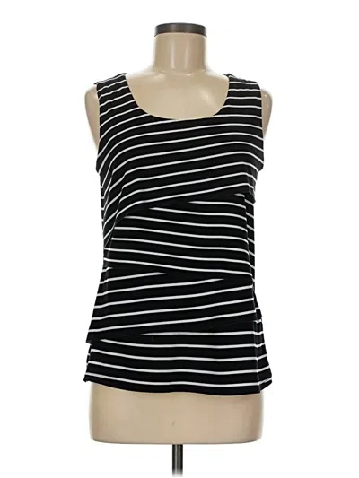 Pre-owned Cato Sleeveless Top Black Scoop Neck Tops