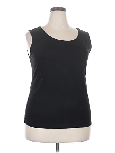 Pre-owned Cato Sleeveless Top Black Scoop Neck Tops