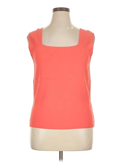 Pre-owned Cato Sleeveless Top Orange Scoop Neck Tops