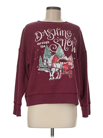 Pre-owned Cato Sweatshirt In Burgundy