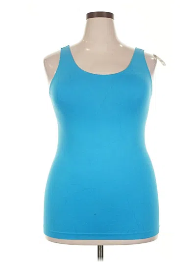Cato Tank Top Blue Halter Neckline Tops