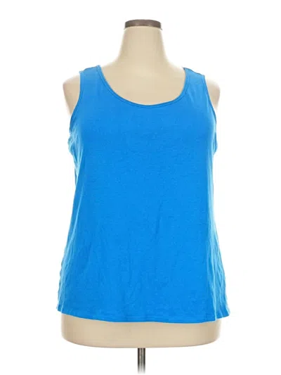 Pre-owned Cato Tank Top Blue Halter Neckline Tops