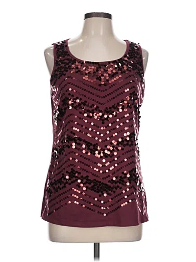 Pre-owned Cato Tank Top Burgundy Strapless Neckline Tops