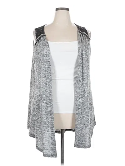 Pre-owned Cato Tank Top Gray Plunge Neckline Tops