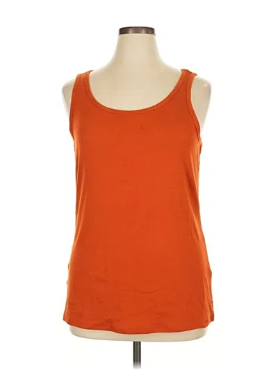 Pre-owned Cato Tank Top Orange Scoop Neck Tops