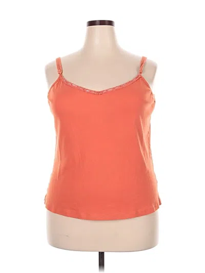 Pre-owned Cato Tank Top Orange Sweetheart Neckline Tops