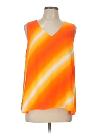 Pre-owned Cato Tank Top Orange V-neck Tops