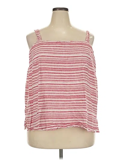 Pre-owned Cato Tank Top Pink Cold Shoulder Neckline Tops