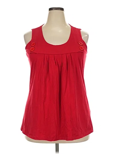 Pre-owned Cato Tank Top Red Halter Neckline Tops