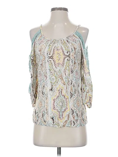 Pre-owned Cato Tank Top Silver Cold Shoulder Neckline Tops