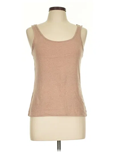 Pre-owned Cato Tank Top Tan Strapless Neckline Tops In Brown