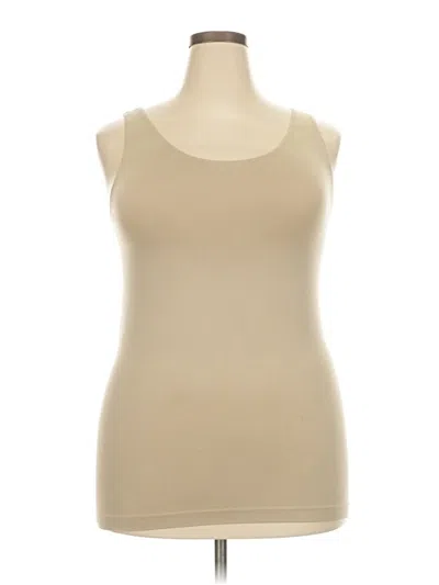 Pre-owned Cato Tank Top Tan Strapless Neckline Tops In Brown