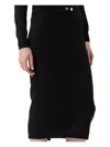 Catrafina Button Midi Skirt In Black