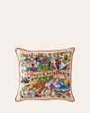 Catstudio 12 Days Of Christmas Organic Cotton Pillow In Multi