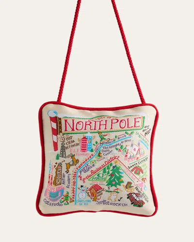 Catstudio North Pole City Mini Pillow Christmas Ornament In Multi
