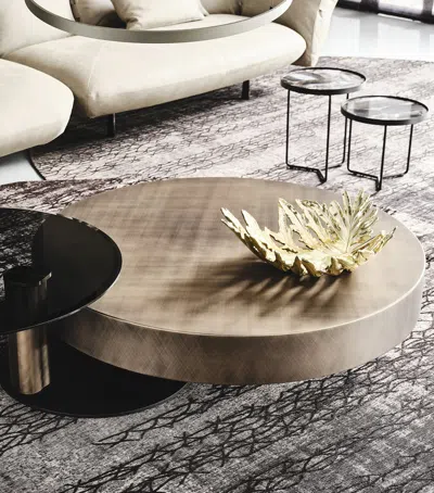 Cattelan Glass Arena Bond Coffee Table In Gray