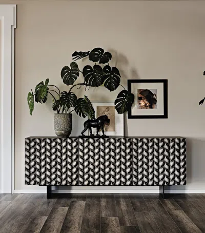 Cattelan Wood Lavender Sideboard In Black