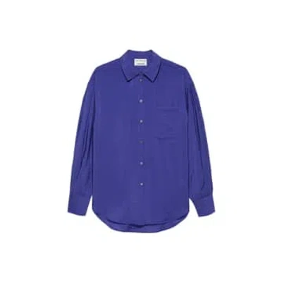Catwalk Junkie. Ultra Marine Relaxed Structured Blouse In Blue