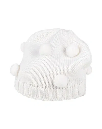 Catya Babies'  Toddler Girl Hat Cream Size 7 Merino Wool In White