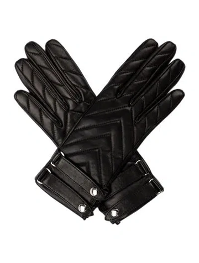 Pre-owned Causse Gantier Leather Gloves In Black