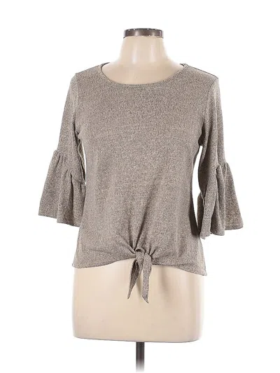 Pre-owned Caution To The Wind 3/4 Sleeve T-shirt In Gray