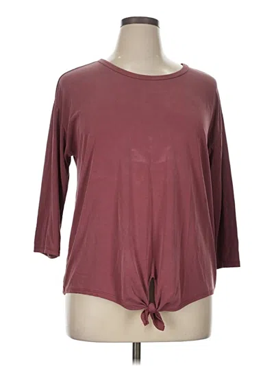 Pre-owned Caution To The Wind 3/4 Sleeve T-shirt In Brown