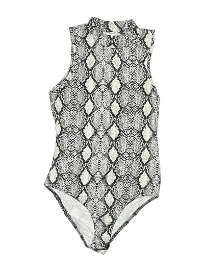 Pre-owned Caution To The Wind Bodysuit In Silver