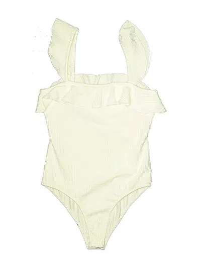 Pre-owned Caution To The Wind Bodysuit In White