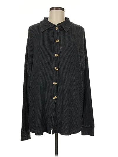 Pre-owned Caution To The Wind Cardigan Sweater In Black
