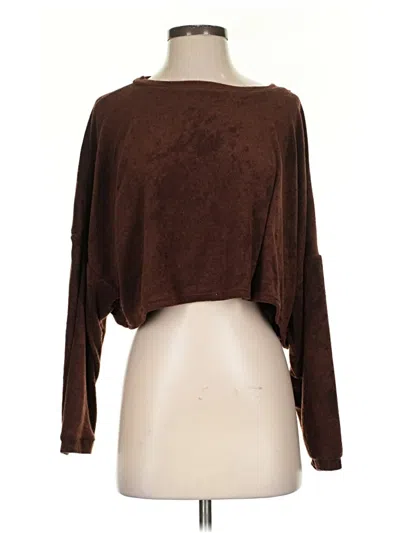 Pre-owned Caution To The Wind Cardigan Sweater In Brown